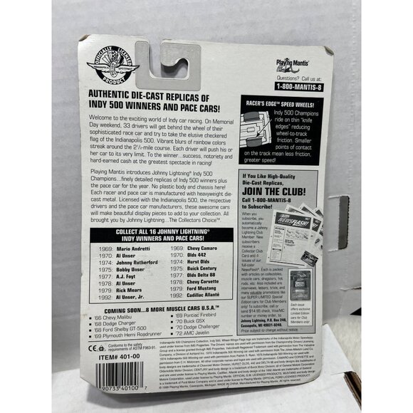 Johnny Lightning Indianapolis 500 collection Cars & Anniversary Series car - Picture 5 of 5